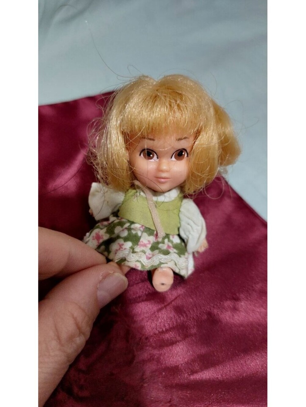 Vintage Blonde Doll 1980s Small